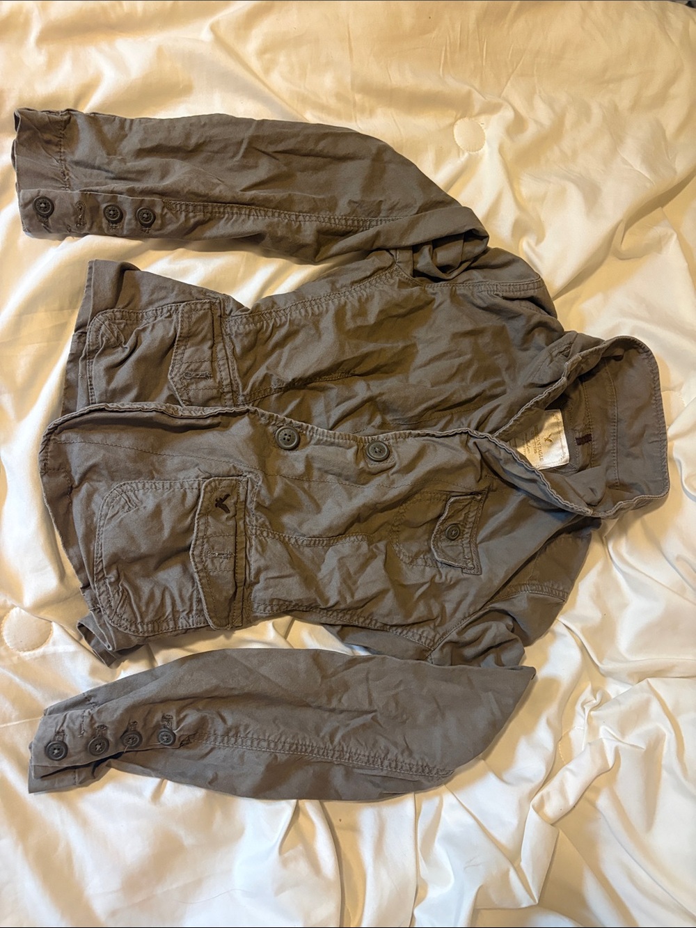 Woman’s Gray Casual Button Jacket - Unbranded